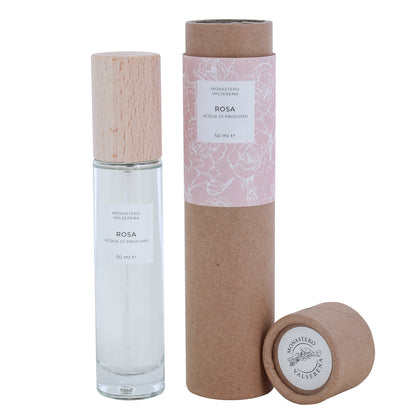 Acqua di profumo, fragranza rosa. Confezione da 50 ml