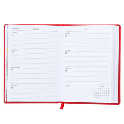 Agenda settimanale pocket 2027 rossa