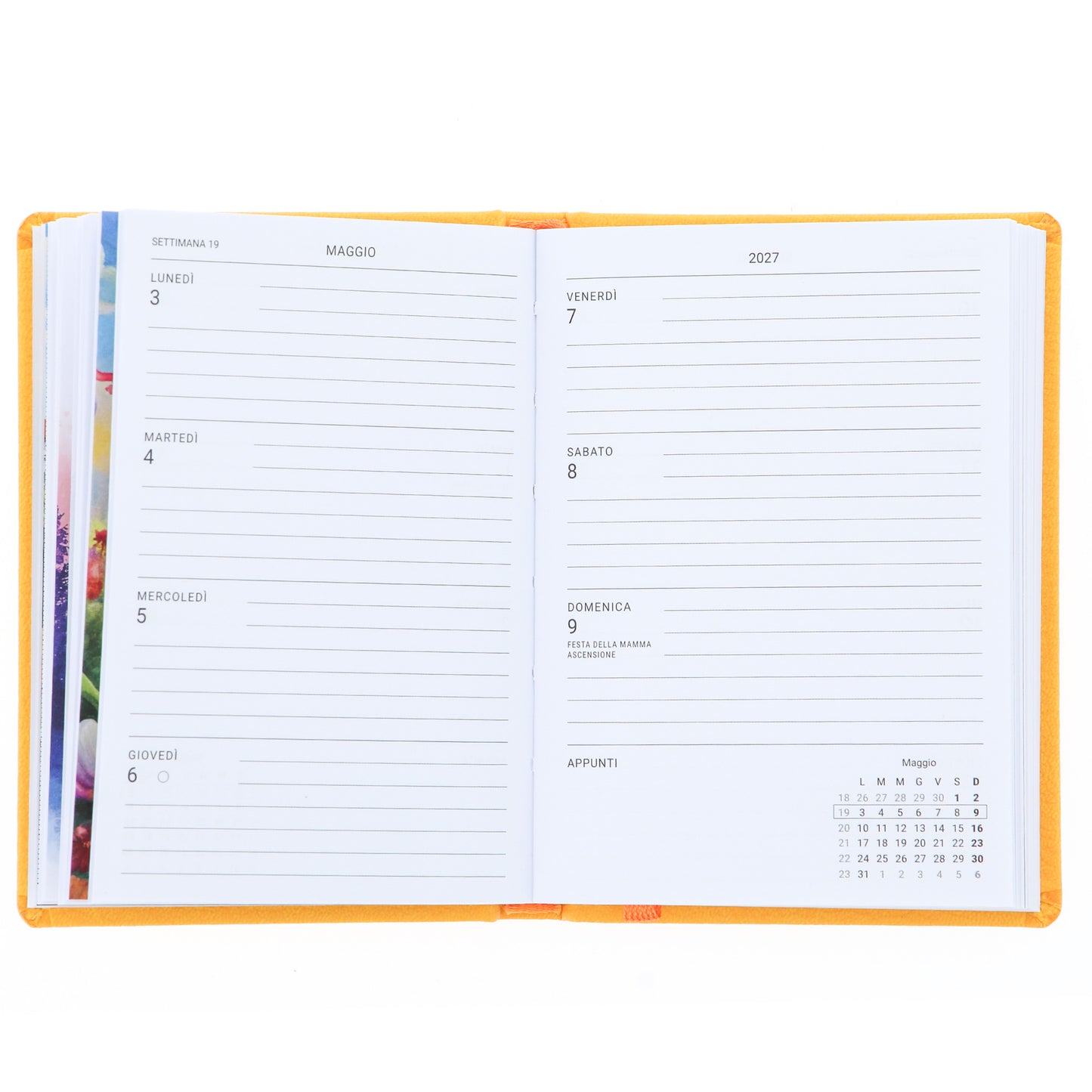 Agenda settimanale pocket 2027 giallo