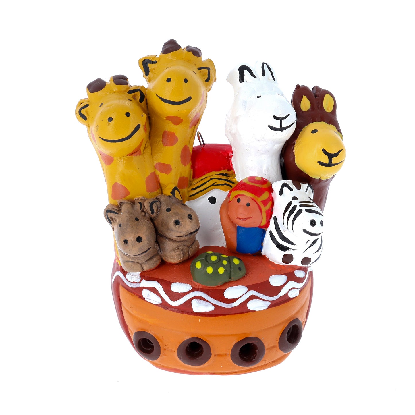 Arca di Noè in terracotta. Altezza 7 cm