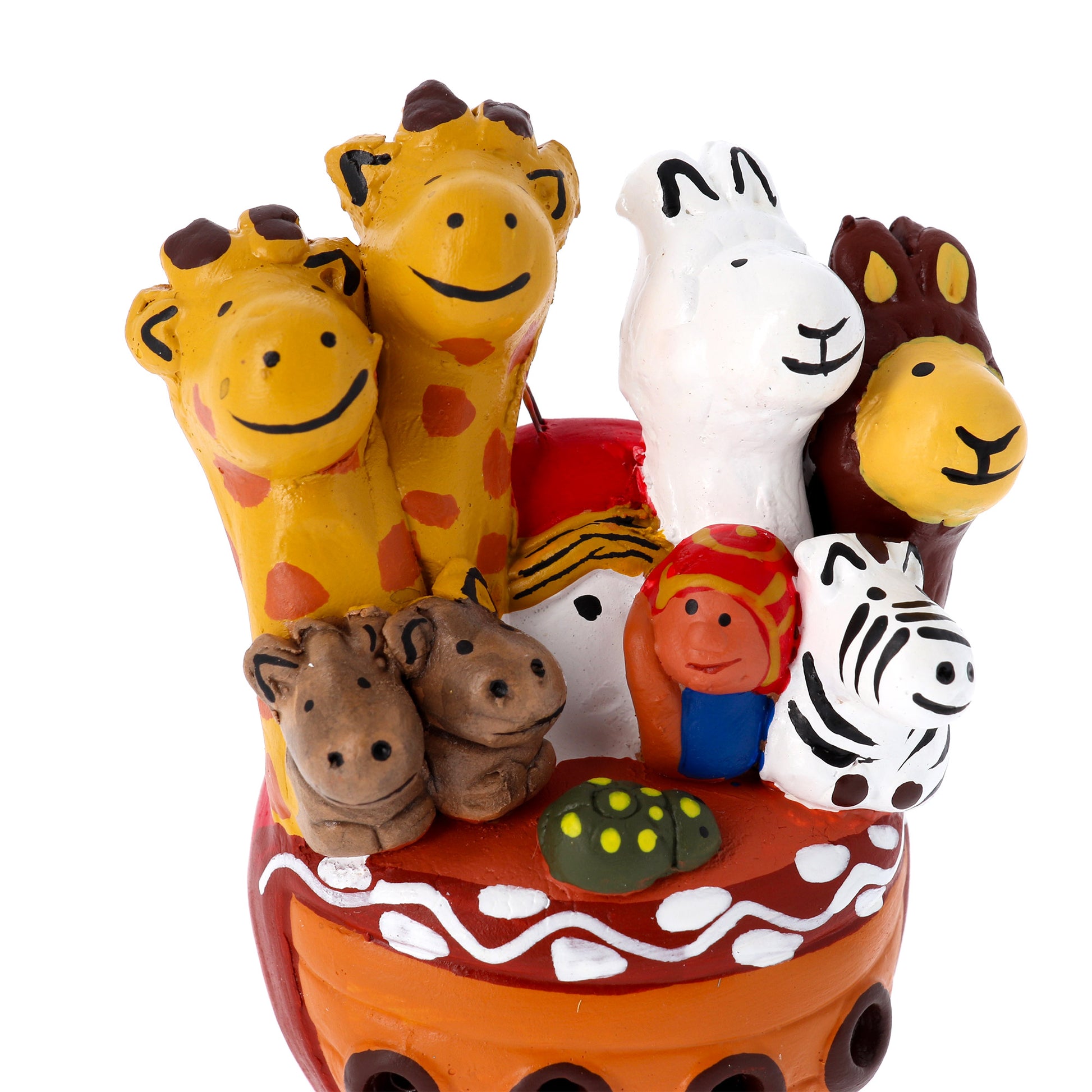 Arca di Noè in terracotta. Altezza 7 cm