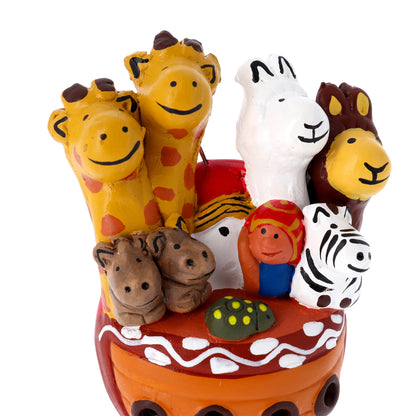 Arca di Noè in terracotta. Altezza 7 cm