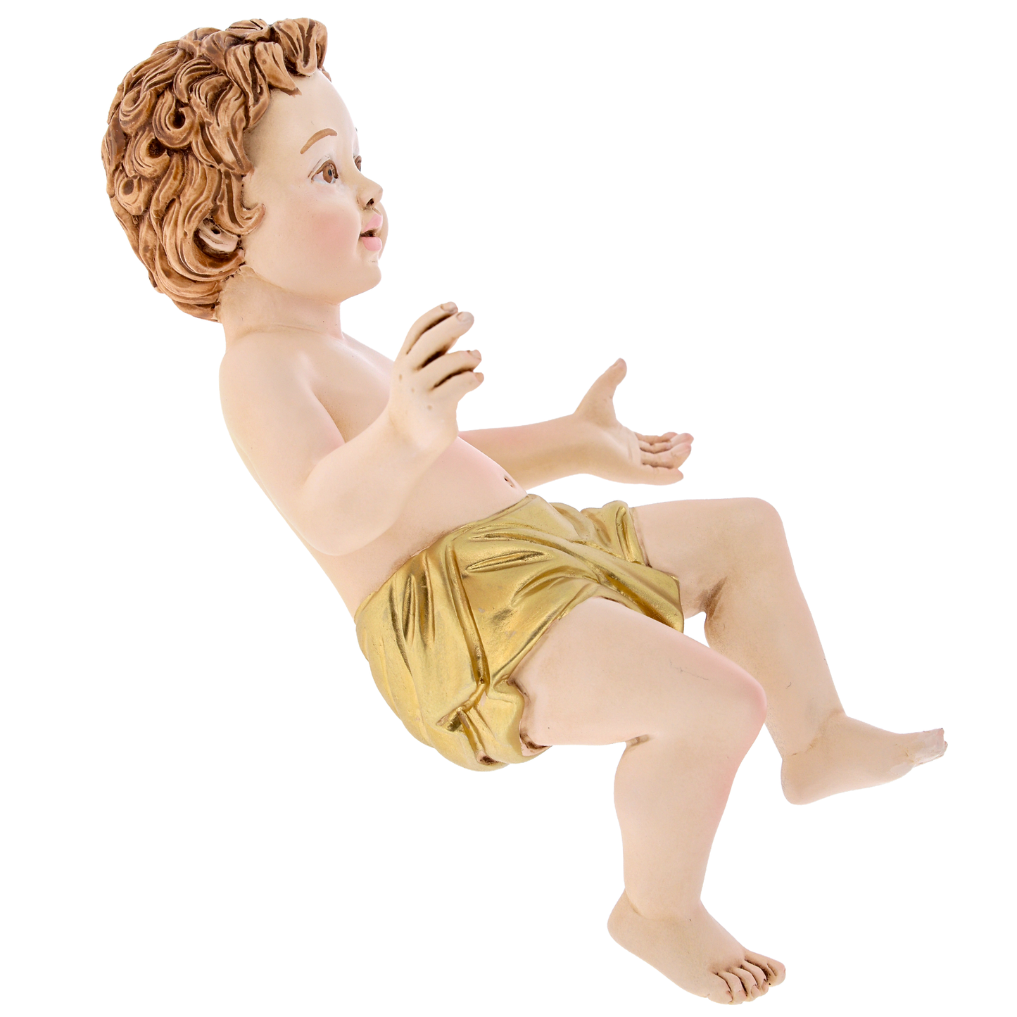 Statua Gesu' Bambino in polvere di marmo colorata. Altezza 20 cm