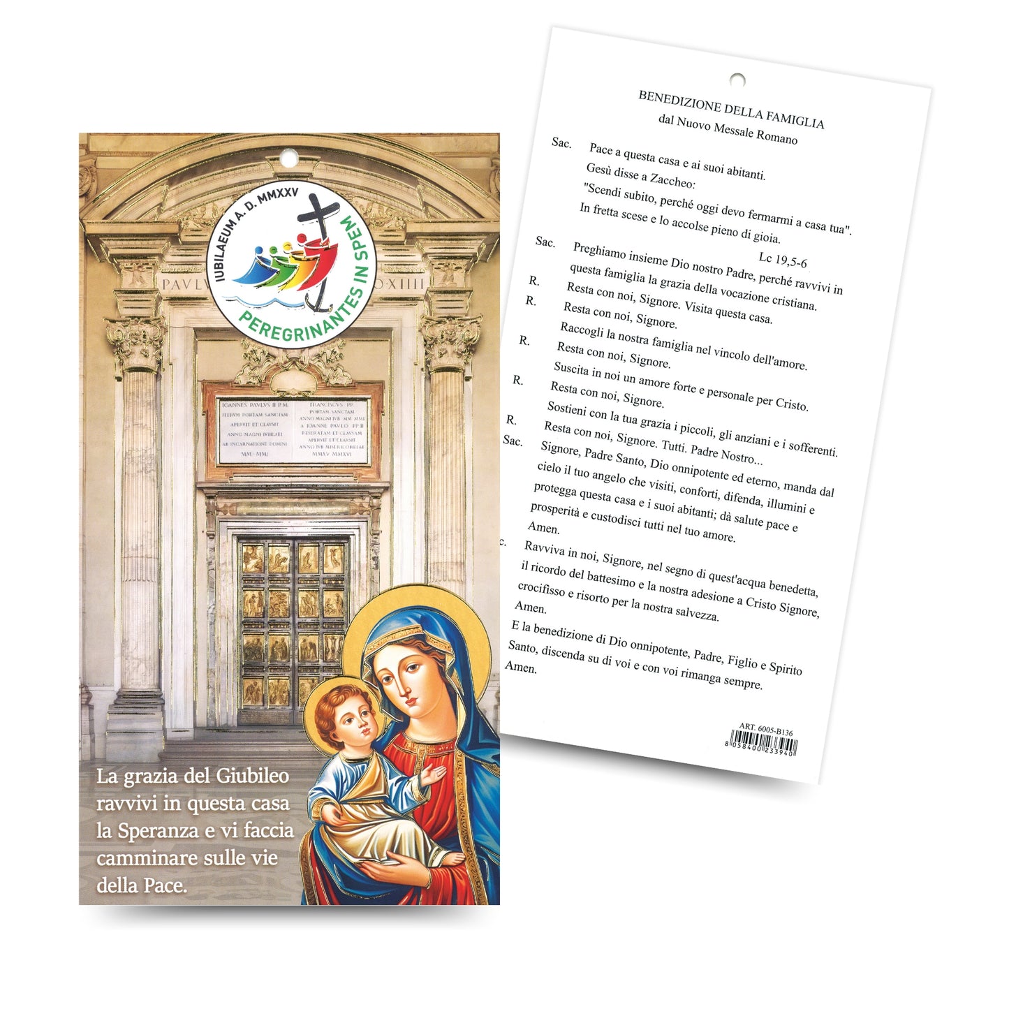 Cartoncino benedizione Giubileo