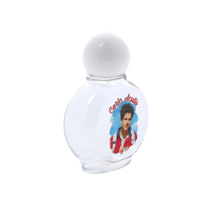 Bottiglietta in plastica per acqua santa. Immagine Carlo Acutis. Capienza 40 ml