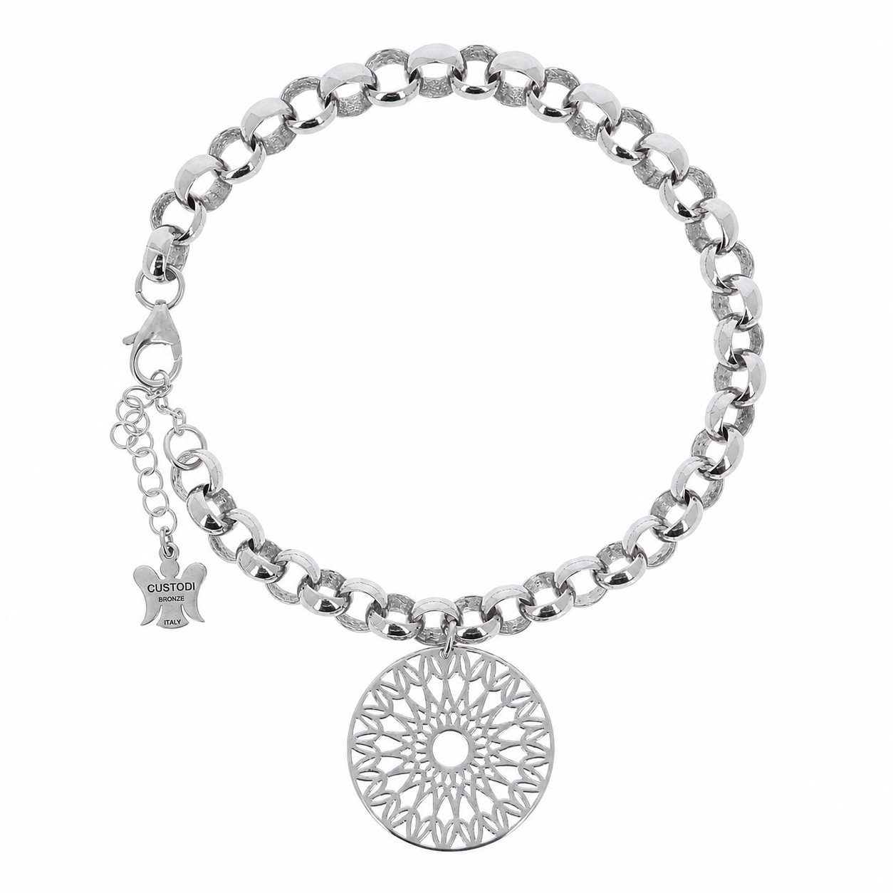 Bracciale Cerchio Lavorato Bronzo 21 cm