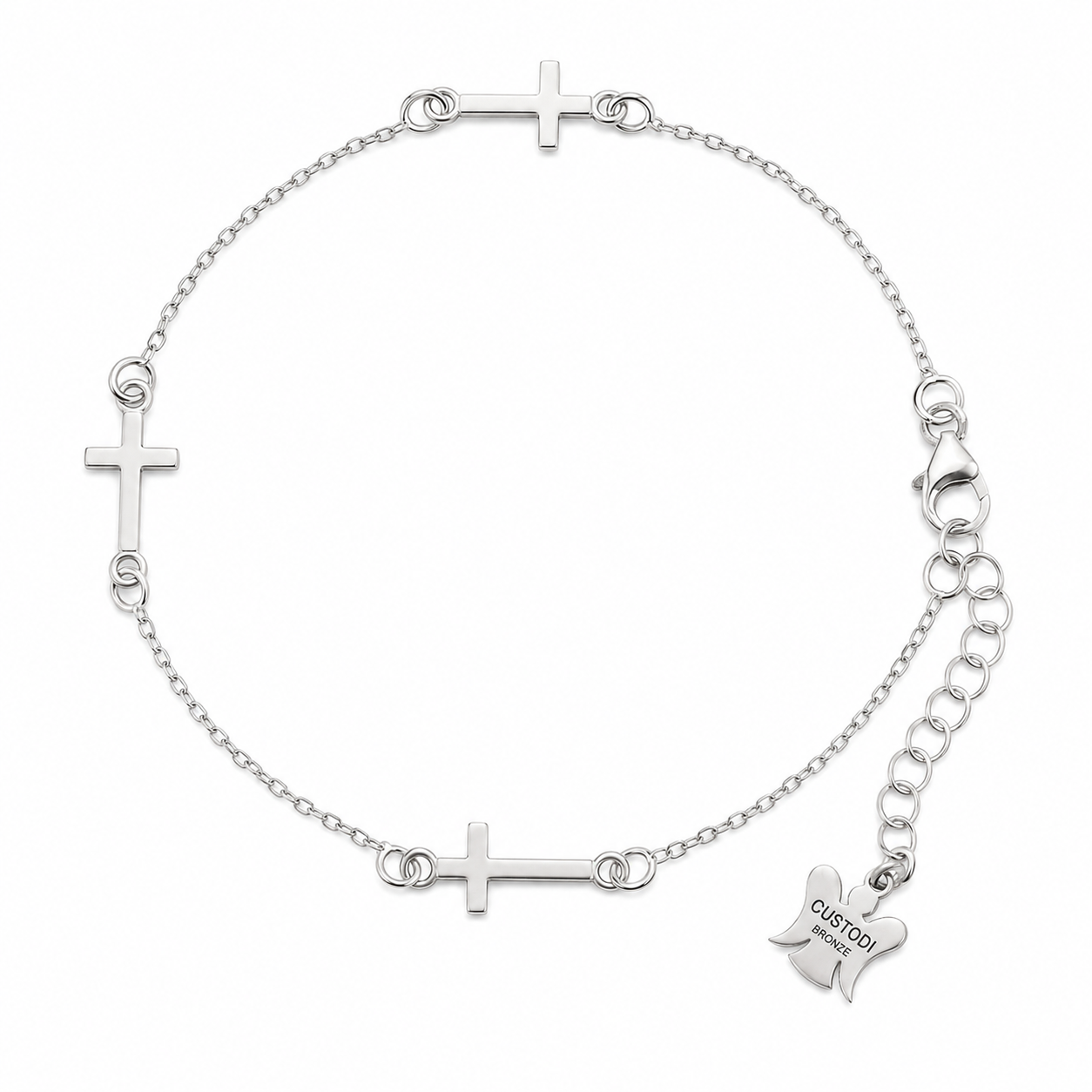 Bracciale con crocette in bronzo