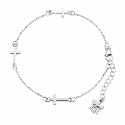Bracciale con crocette in bronzo