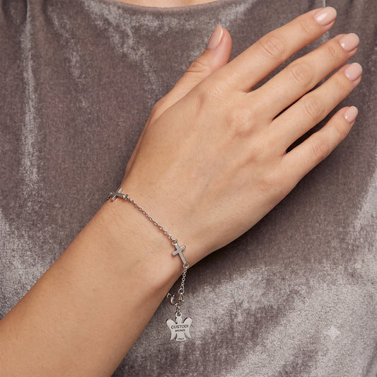 Bracciale con crocette in bronzo