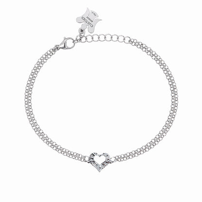 Bracciale Cuore in Bronzo 23 cm