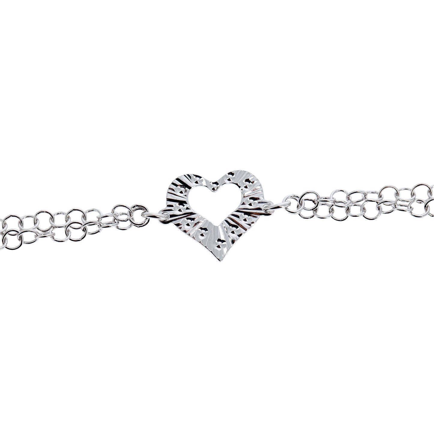 Bracciale Cuore in Bronzo 23 cm