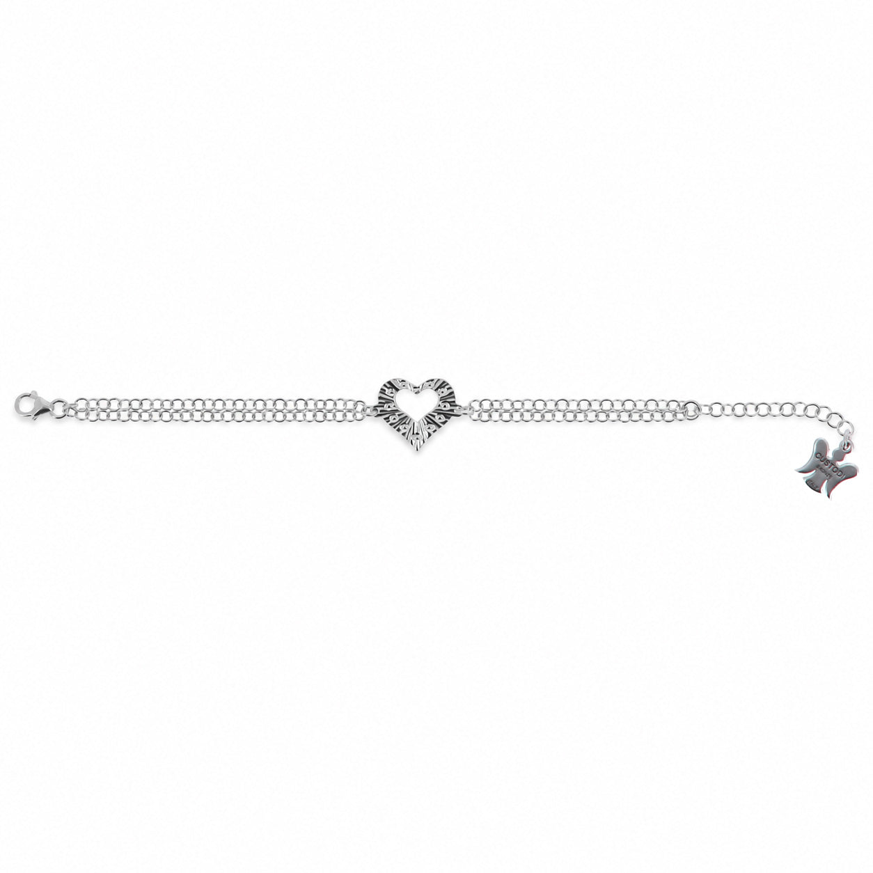 Bracciale Cuore in Bronzo 23 cm