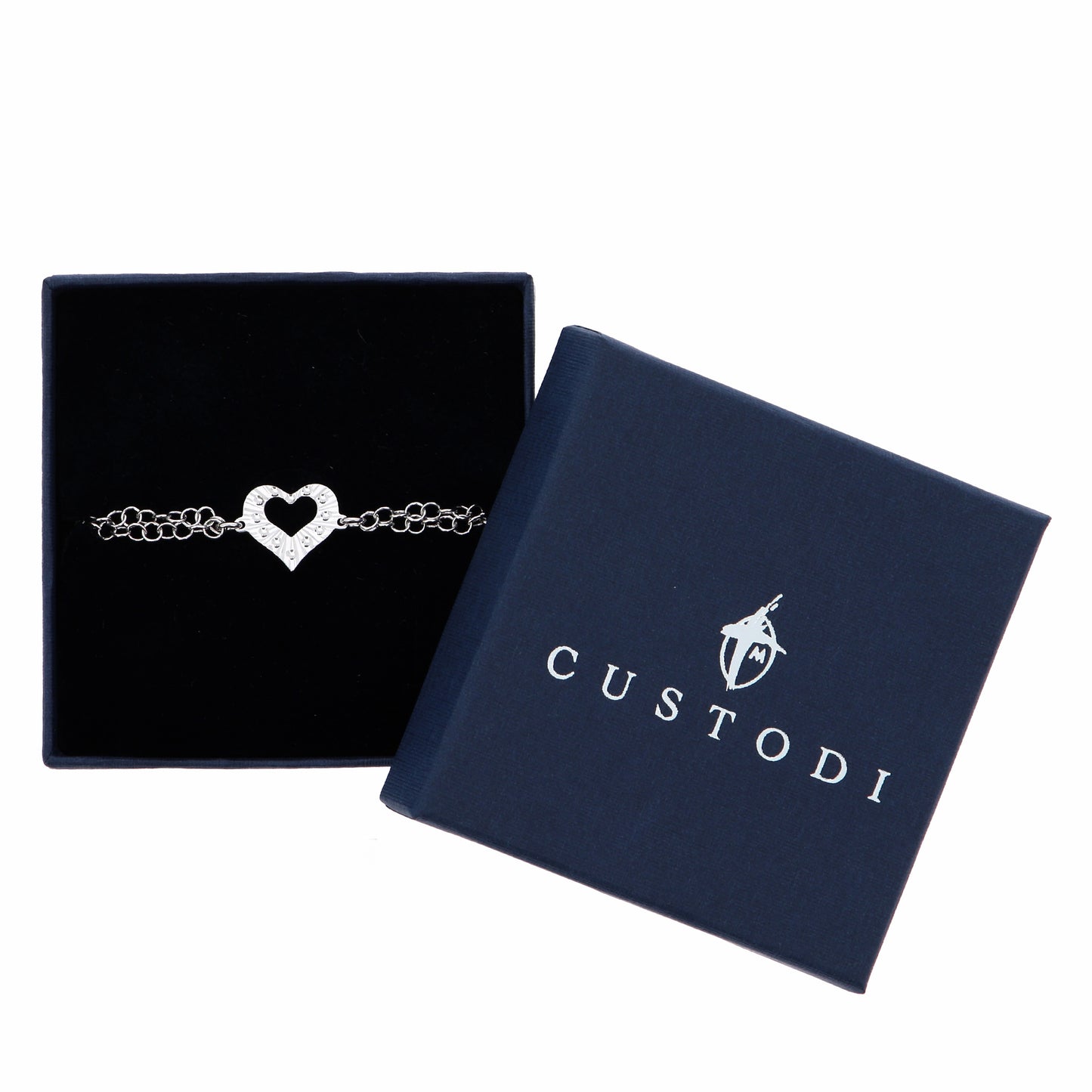 Bracciale Cuore in Bronzo 23 cm
