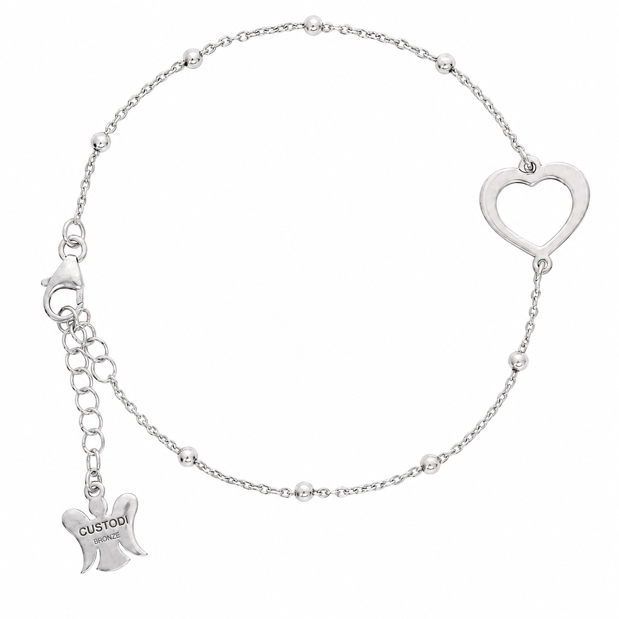Bracciale Cuore traforato in bronzo