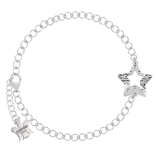 Bracciale Cuore in Bronzo 23 cm
