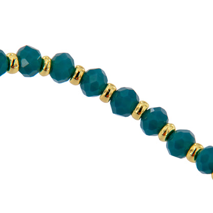 Bracciale Medaglia Miracolosa ottanio con cuore smaltato e finitura dorata