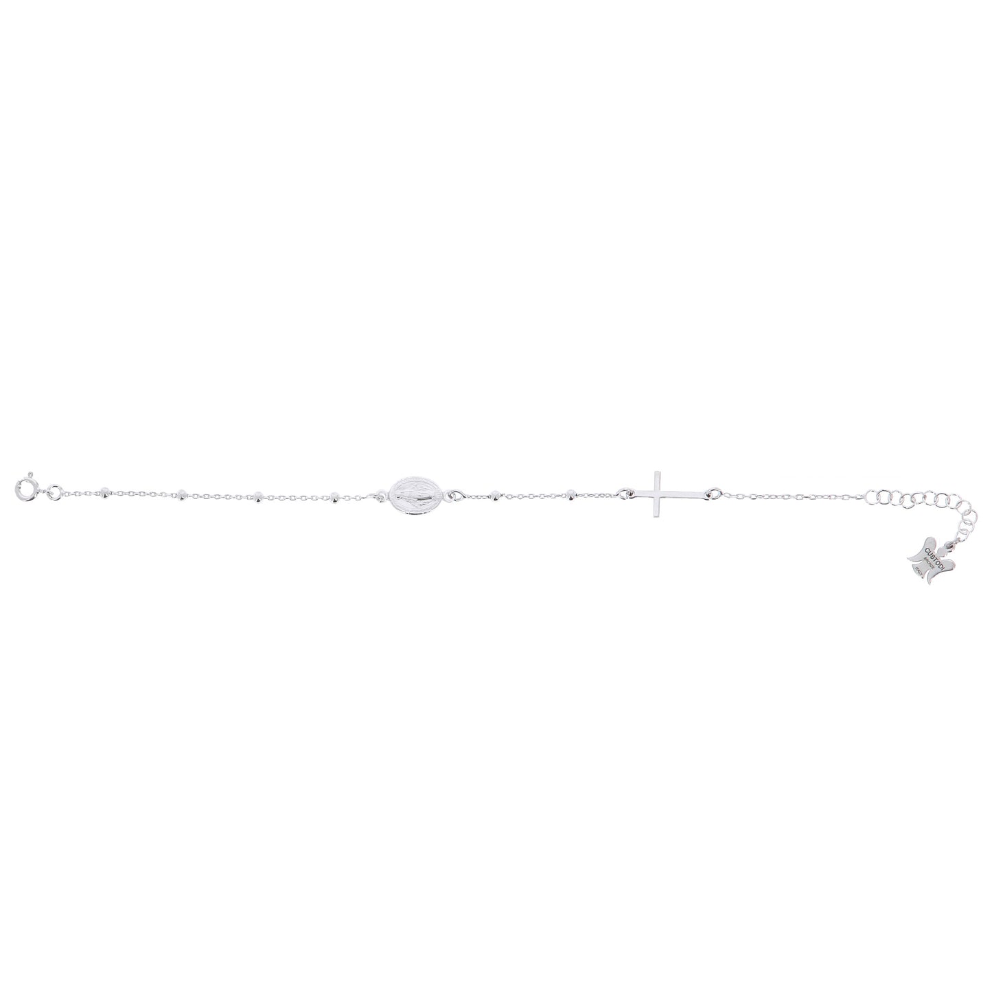 Bracciale Croce e Medaglia Miracolosa in bronzo 21 cm