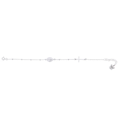 Bracciale Croce e Medaglia Miracolosa in bronzo 21 cm