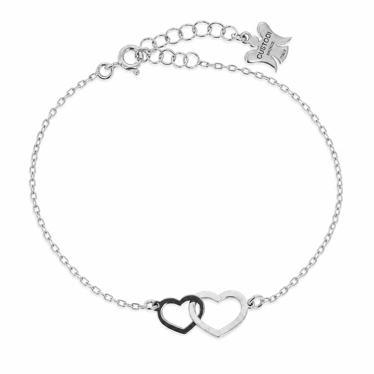 Bracciale Cuori intrecciati in bronzo