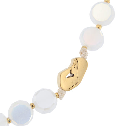 Bracciale Decina Cristallo Bianco e Madonna Dorata