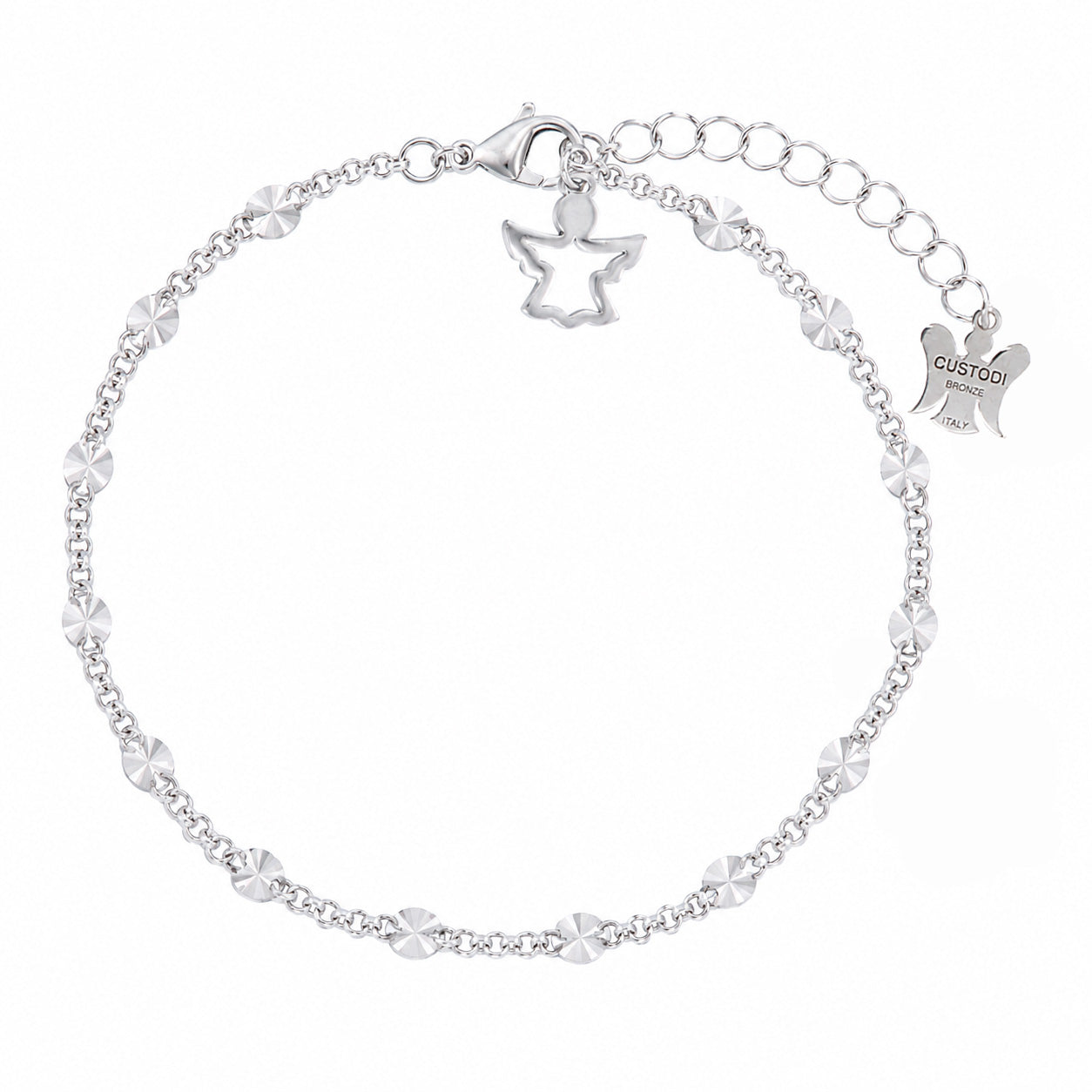 Bracciale con Angelo in bronzo