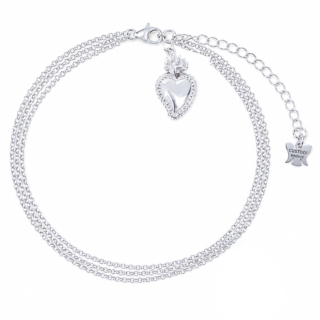 Bracciale Cuore Votivo tre Fili 21 cm