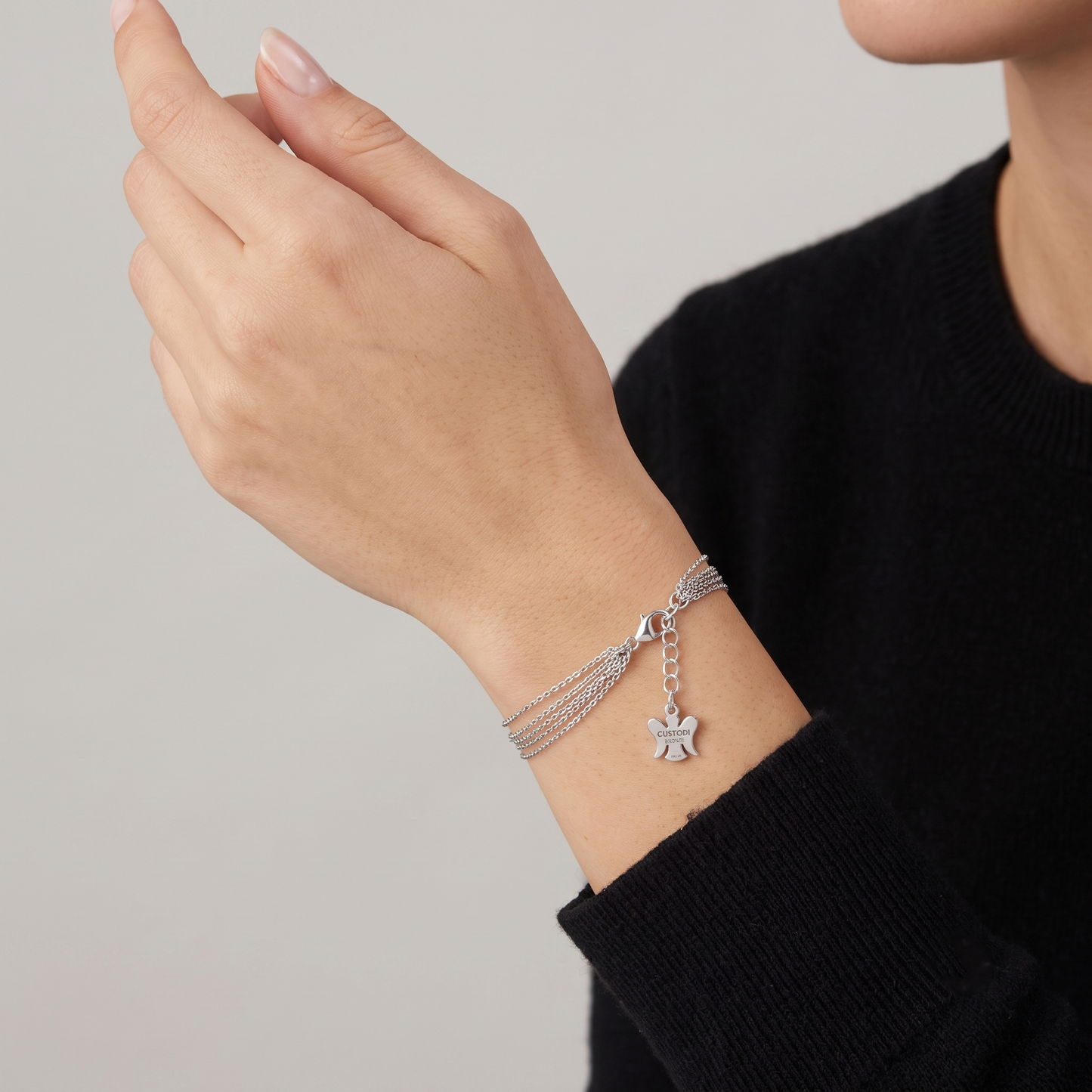 Bracciale cinque Catene in bronzo 21 cm