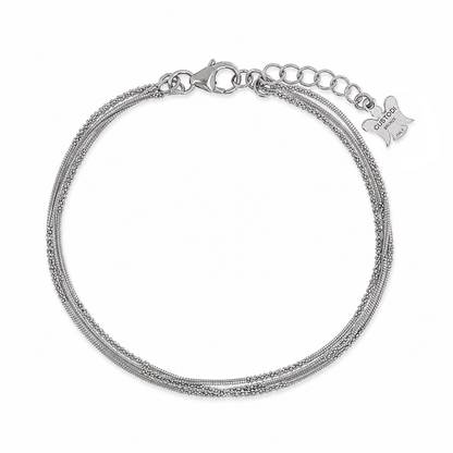 Bracciale tre fili catena lavorata in bronzo
