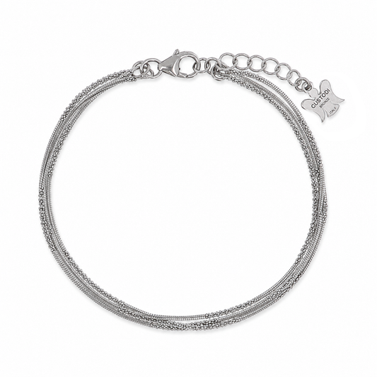 Bracciale tre fili catena lavorata in bronzo