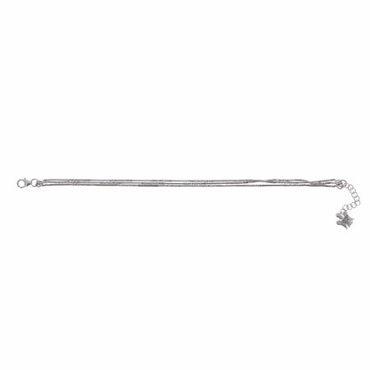 Bracciale tre fili catena lavorata in bronzo