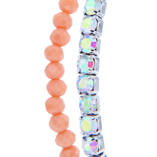 Bracciale Devozionale Doppio Filo Rosa con Miracolosa