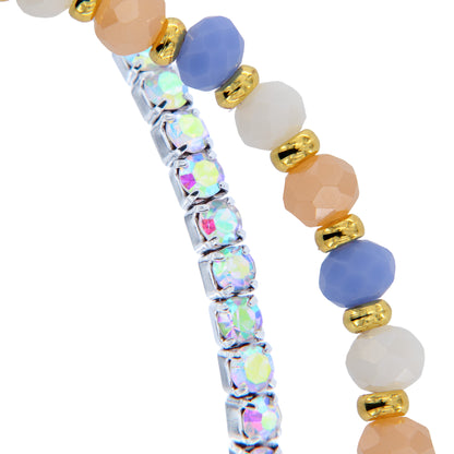 Bracciale Devozionale Doppio Filo Dorato Celeste con Miracolosa