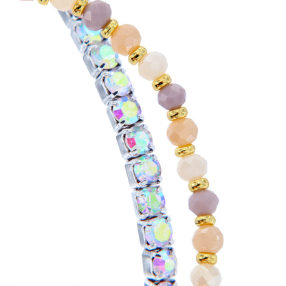 Bracciale Devozionale Doppio Filo Rosa con Miracolosa
