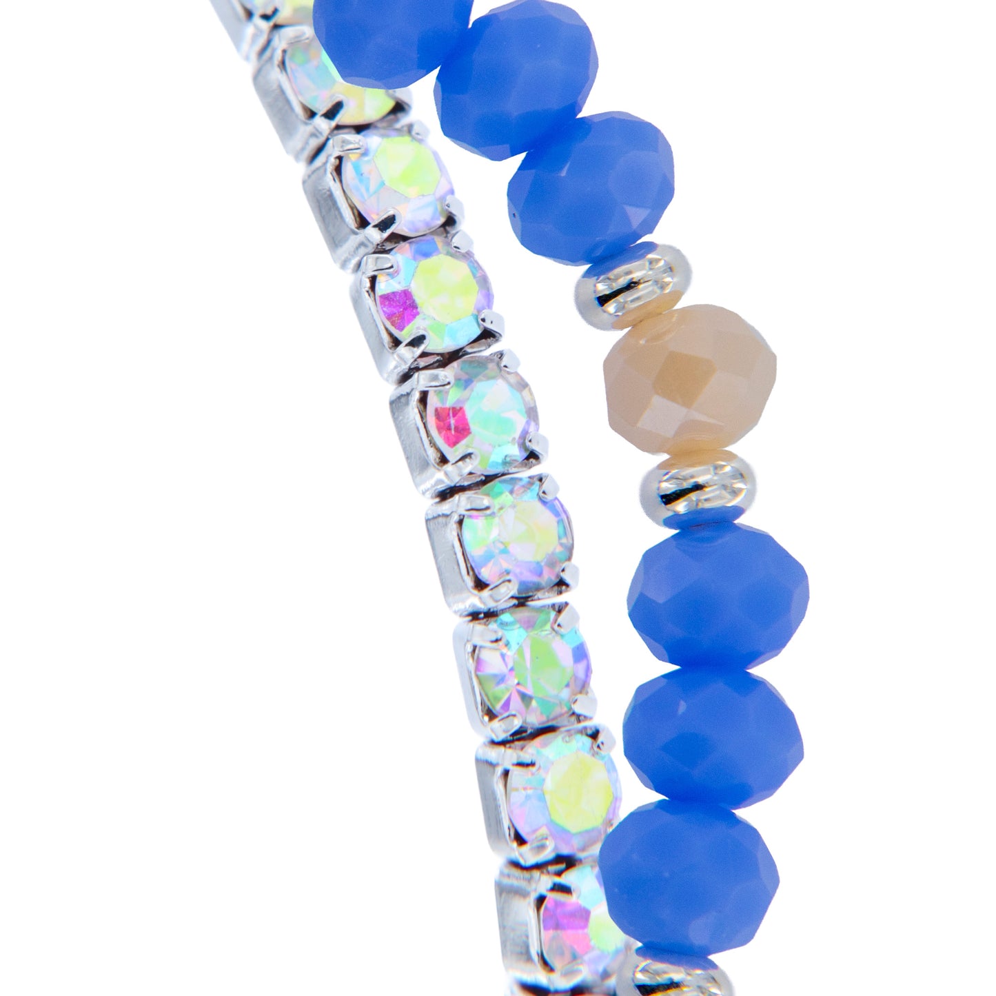 Bracciale Devozionale Doppio Filo Azzurro con Miracolosa
