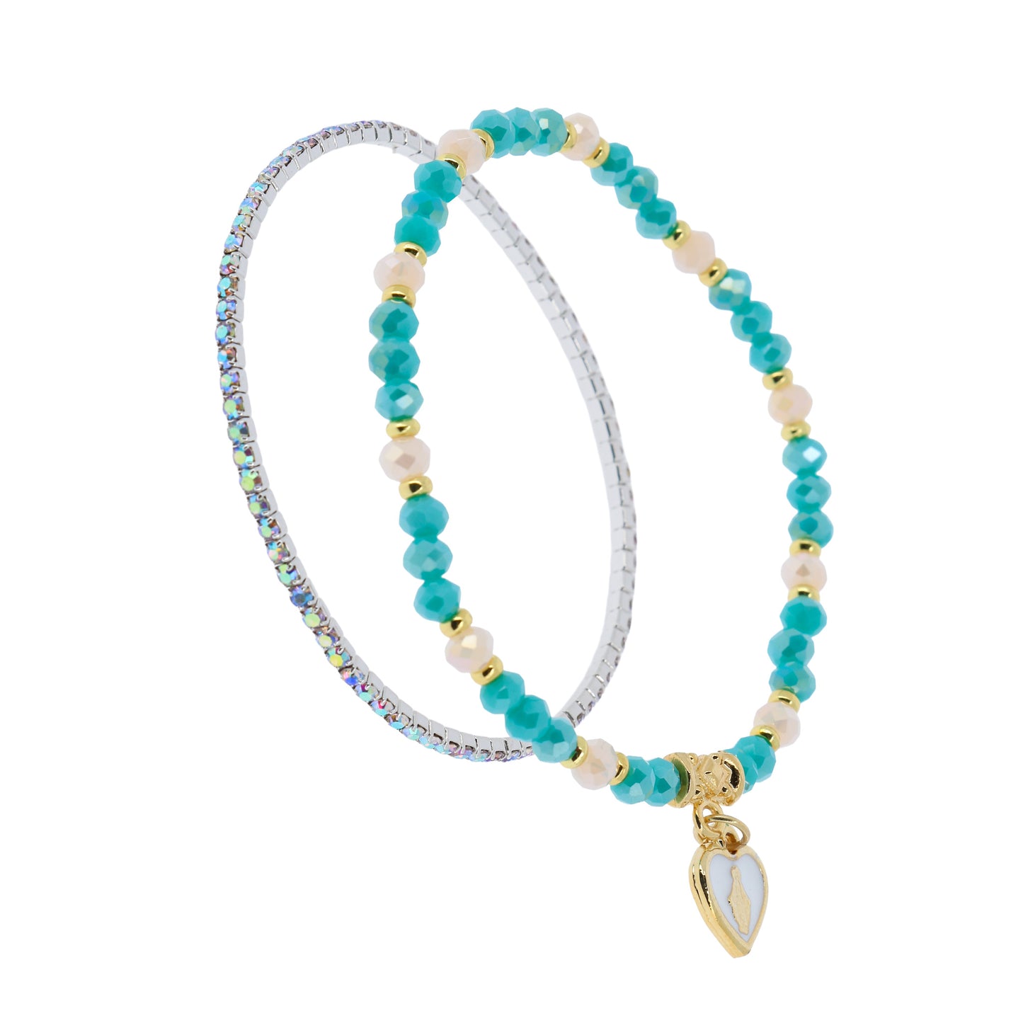 Bracciale Devozionale Dorato Doppio Filo Tiffany con Miracolosa