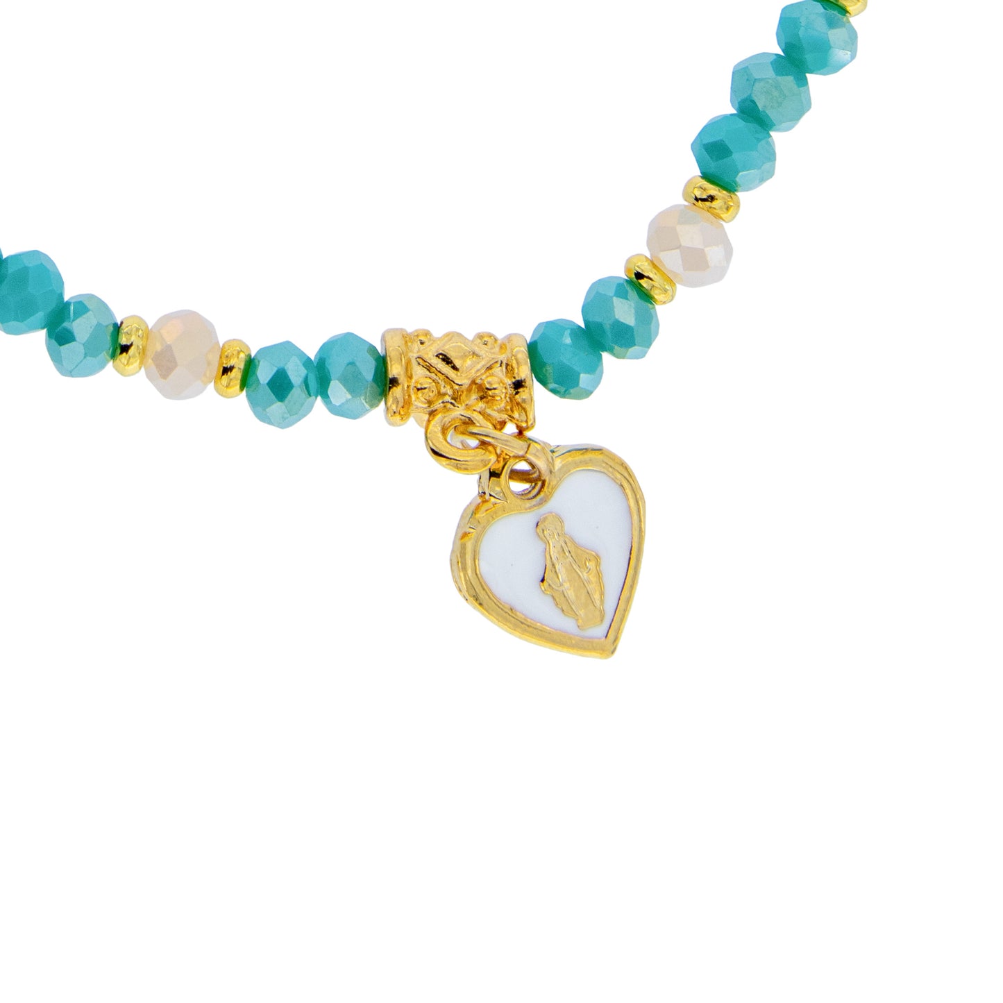 Bracciale Devozionale Dorato Doppio Filo Tiffany con Miracolosa