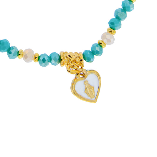 Bracciale Devozionale Dorato Doppio Filo Tiffany con Miracolosa