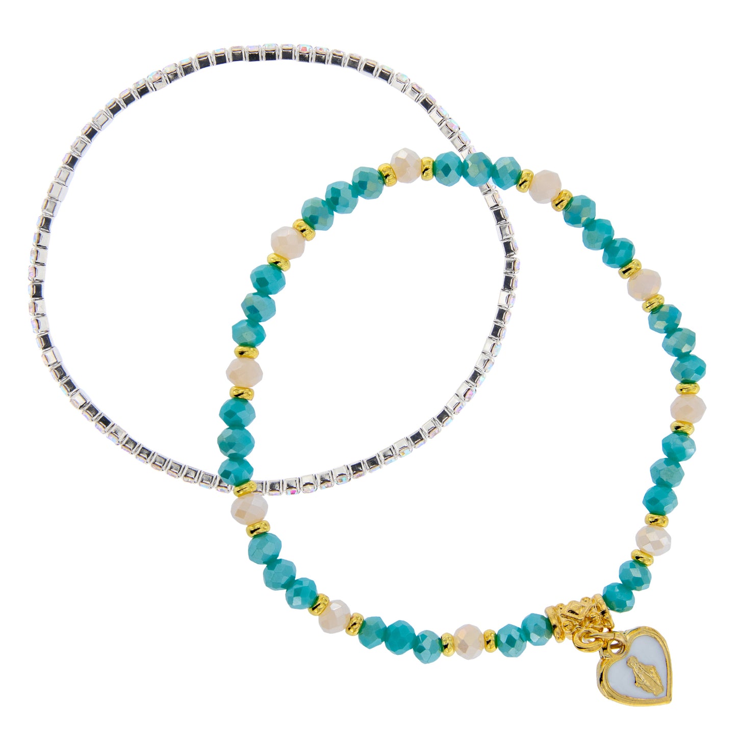 Bracciale Devozionale Dorato Doppio Filo Tiffany con Miracolosa