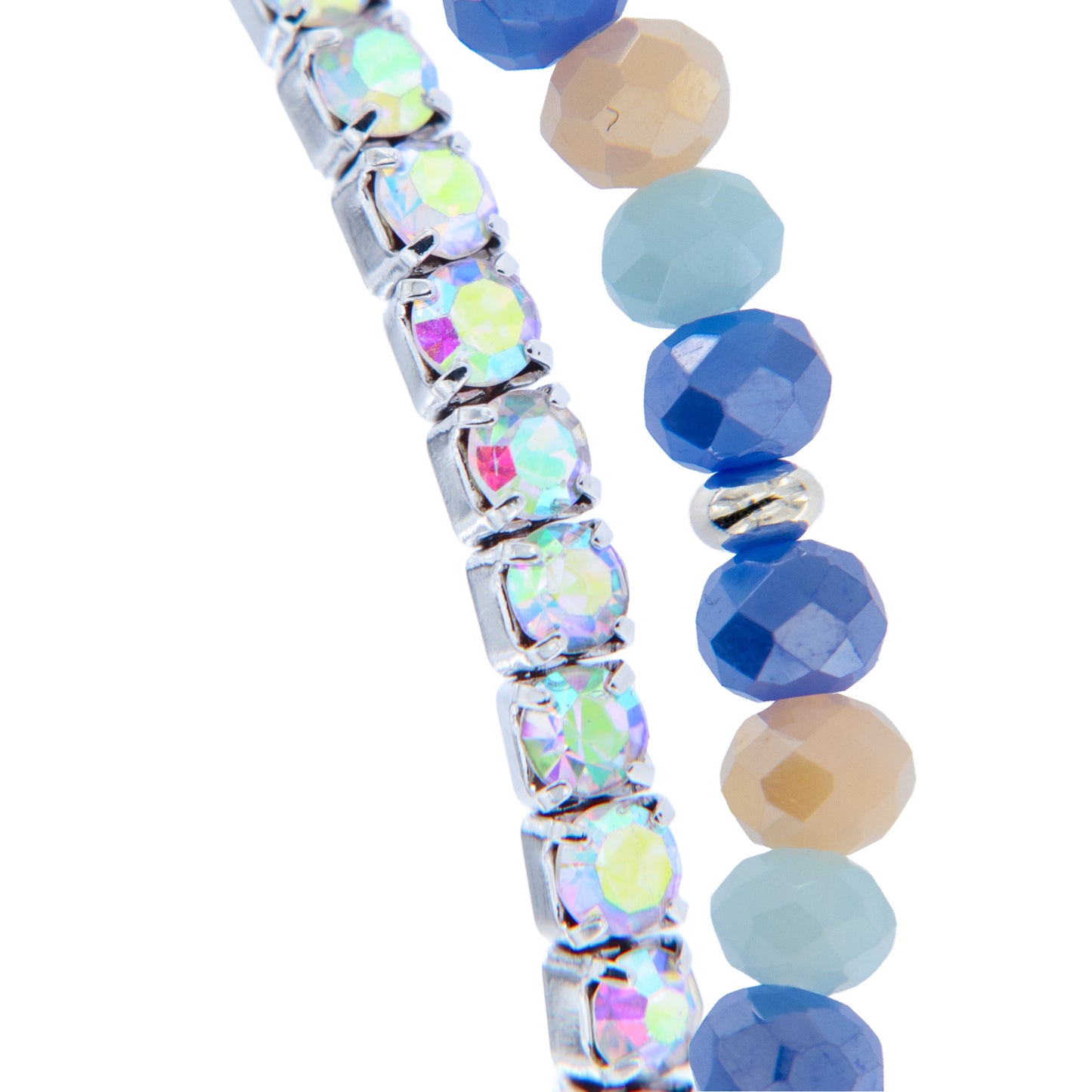 Bracciale Devozionale Doppio Filo Azzurro con Miracolosa