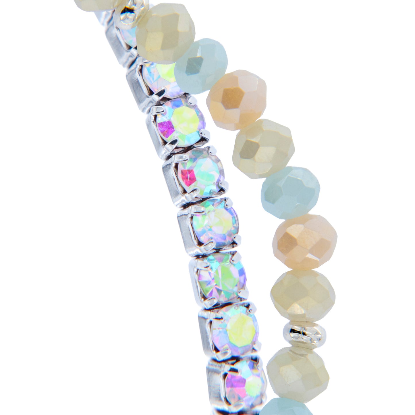 Bracciale Devozionale Doppio Filo Colori Pastello Antico con Miracolosa