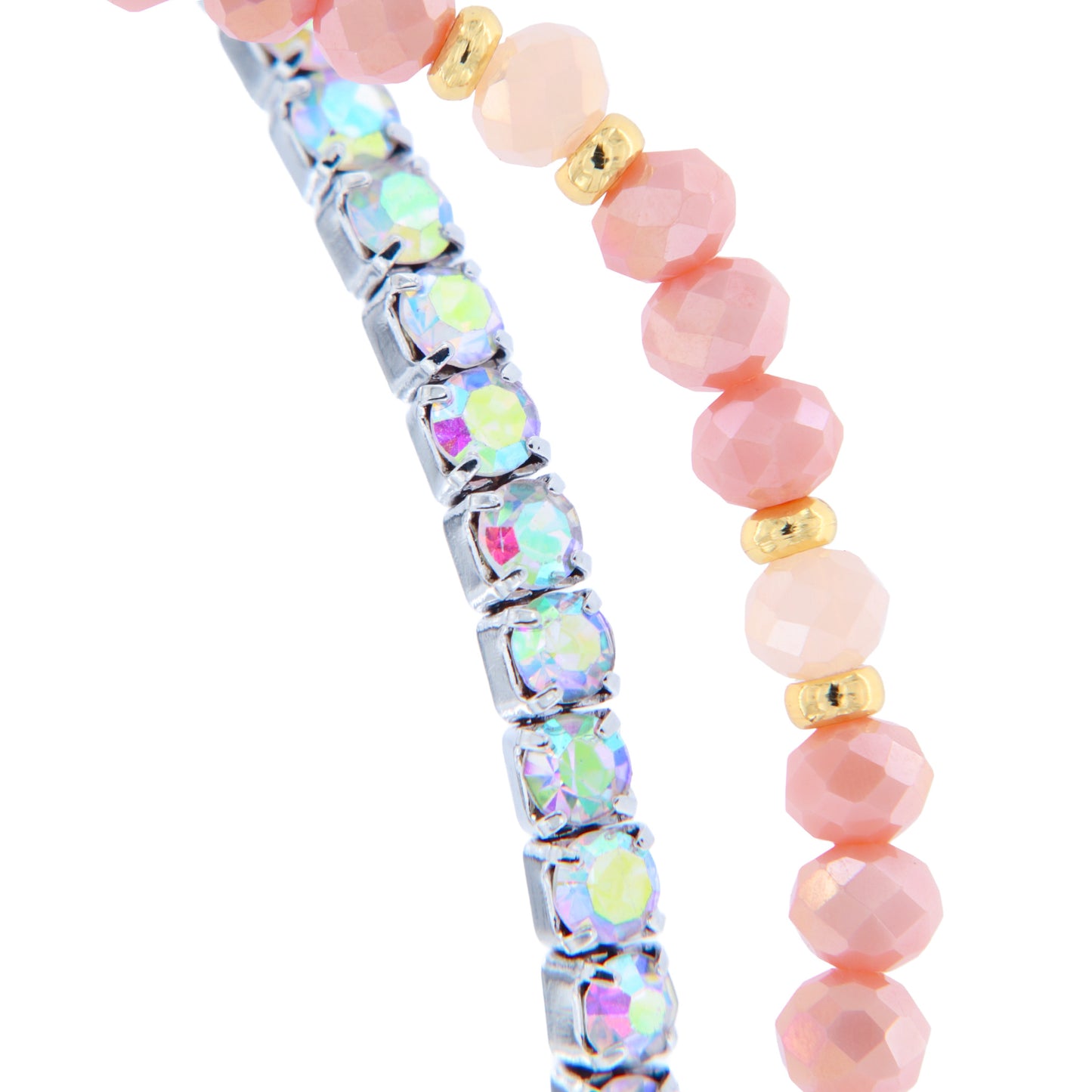 Bracciale Devozionale Doppio Filo Rosa con Miracolosa