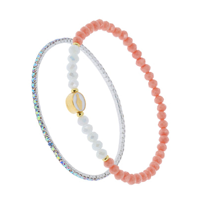 Bracciale Devozionale Mariano Doppio Filo Rosa
