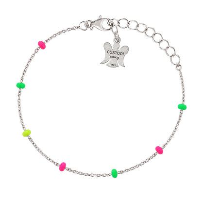 Bracciale bimbo/a colori fluo in bronzo