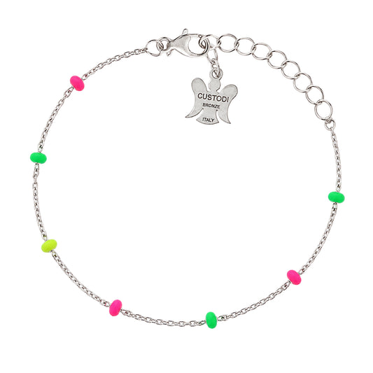 Bracciale bimbo/a colori fluo in bronzo