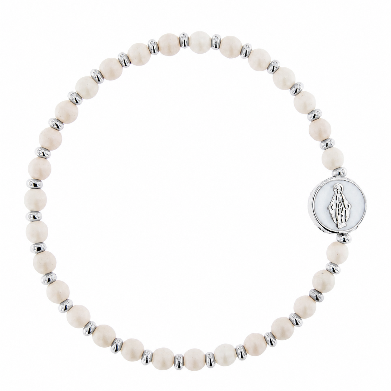 Bracciale Devozionale con Miracolosa panna con ciondolo smaltato