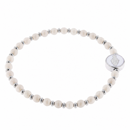 Bracciale Devozionale con Miracolosa panna con ciondolo smaltato