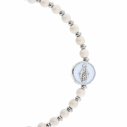 Bracciale Devozionale con Miracolosa panna con ciondolo smaltato