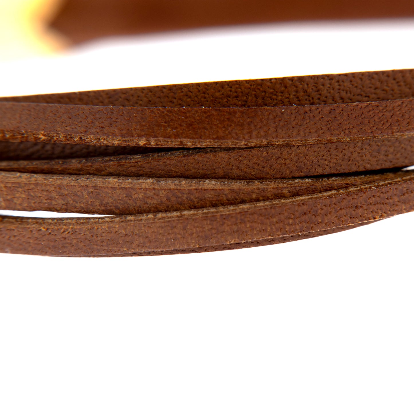 Bracciale Pater, pelle marrone, Pater in argento dorato
