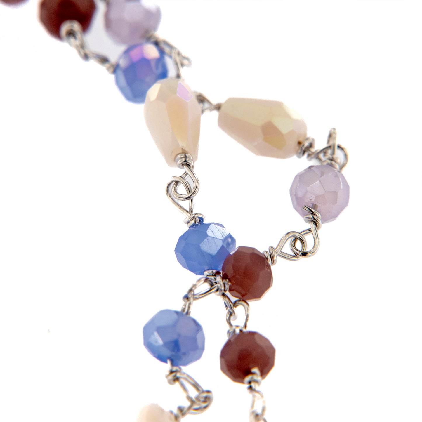 Bracciale Lumae Patronus, con pietre e croce con zirconi celesti, argento 925