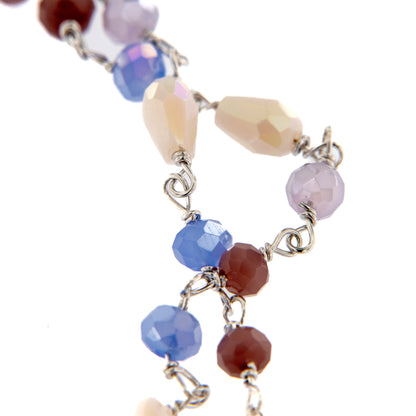 Bracciale Lumae Patronus, con pietre e croce con zirconi celesti, argento 925